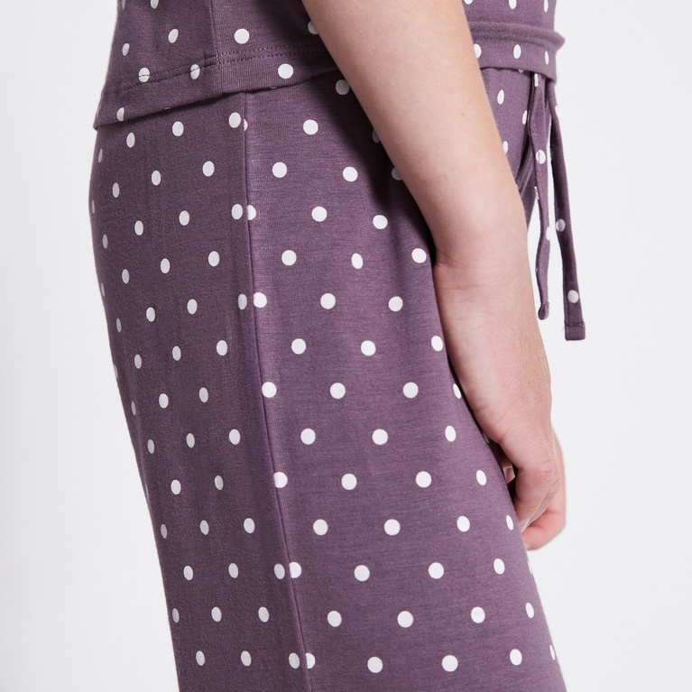 Soft pants "Holly printed star" Purple